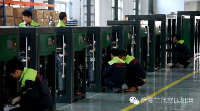 薩震節能空壓機工廠組裝線