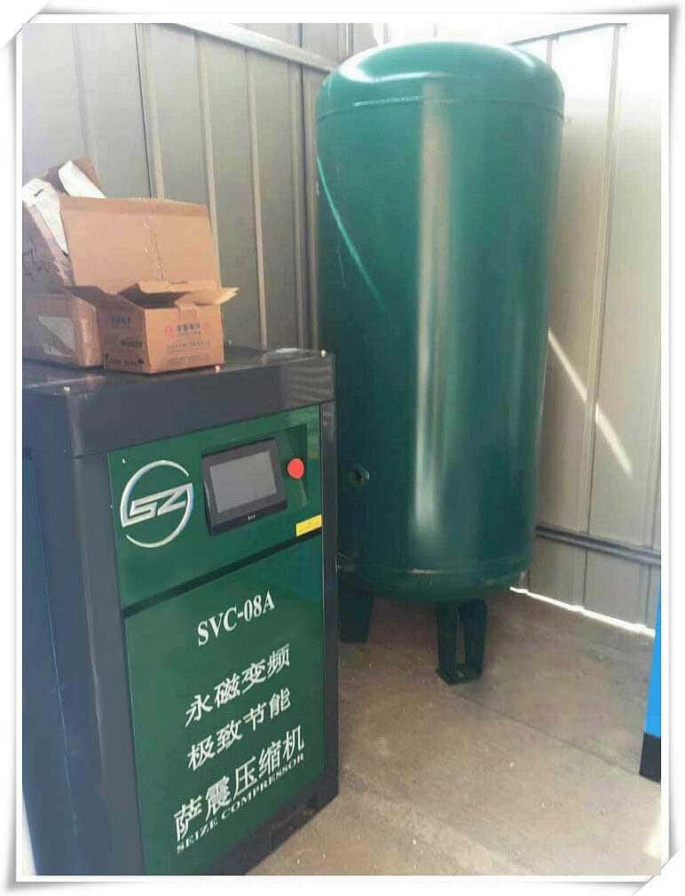 薩震空壓機調試