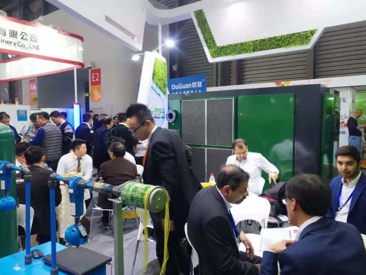 薩震節能空壓機在紡織機械展會上